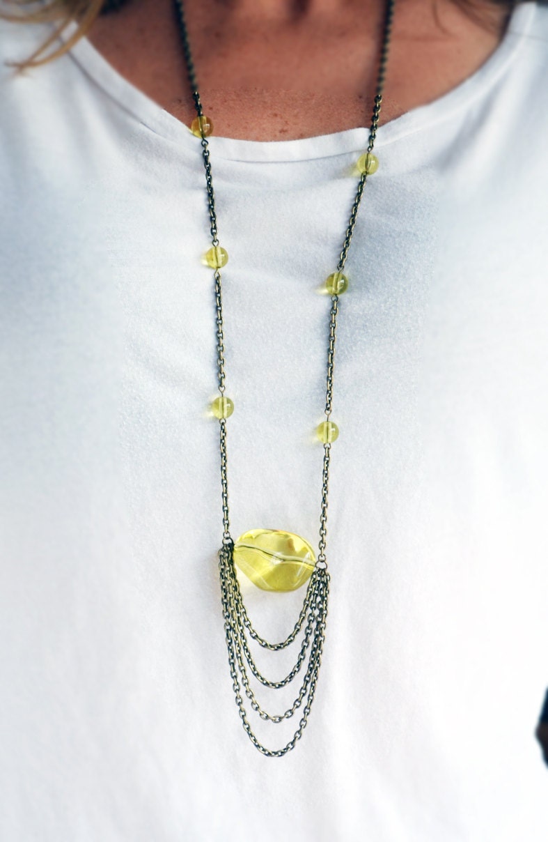 Lange Boho Lang Messingkette Antik Messing Zitronengelb Moderne Halskette Chic Stil Hipster Lange Boho Lang Messingkette Antik Messing Zitronengelb Moderne Halskette Chic Stil Hipster von BoCadeJewelry