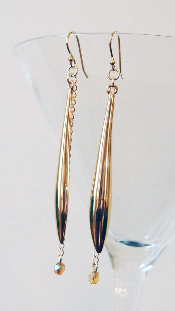 Tropfen Ohrringe Brautjungfer Moderne Einfache Baumeln Gold Damen Lange Goldohrringe Boho Geschenk Für Sie Tropfen Ohrringe Brautjungfer Moderne Einfache Baumeln Gold Damen Lange Goldohrringe Boho Geschenk Für Sie von BoCadeJewelry