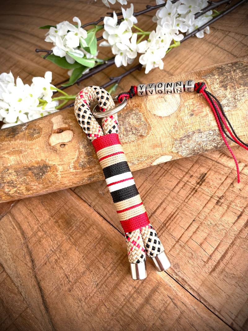 Bojabu | Schlüsselanhänger Taschenbaumler Aus Tau "Beige" von BoJaBu