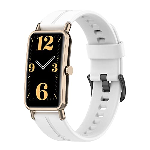 BoLuo 16mm Width Uhrenarmbänder für Huawei Watch Fit Mini Band,Silikon Ersatzband Watch Silikonband Strap, Uhrenarmband Armbänder Bracelet für Huawei TalkBand B6/TalkBand B3 Accessories (Weiß) von BoLuo