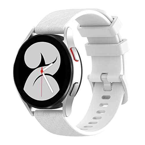 BoLuo 20mm Uhrenarmbänder für Huawei Watch GT3 42mm /Watch GT2 42mm, Silikon Ersatzband Uhrenarmband Armbänder für Coros Pace 2 /Coros Apex 42mm /Ticwatch E3 / Polar Ignite/Polar Unite (Weiß) von BoLuo