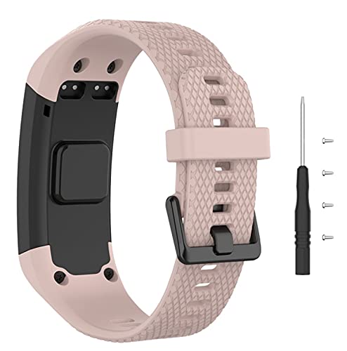 BoLuo Armband für Garmin Vivosmart HR with Metal Buckle,Silikon Ersatzband Watch Armband Verstellbares Silikonband Strap,Uhrenarmband Armbänder Bracelet für Garmin Vivosmart HR Watch (Rosa) von BoLuo