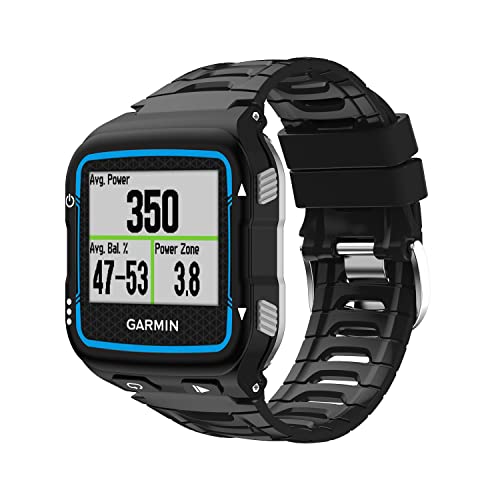 BoLuo Uhrenarmbänder Kompatibel mit Garmin Forerunner 920XT Strap, Silikon Ersatzband Uhrenarmband Armband WristStrap Silikonband Armbänder Bracelet Watchband für Garmin Forerunner 920XT (Schwarz) von BoLuo