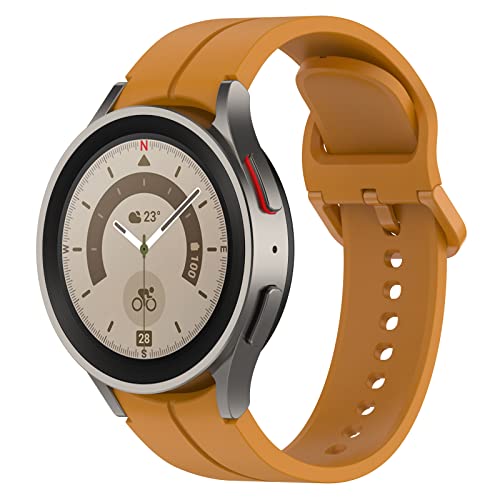 BoLuo Uhrenarmbänder für Galaxy Watch 5 Pro/Watch 5 40mm 44mm Armband, Silikon Ersatzband Uhrenarmband Armbänder für Galaxy Watch 4 40mm 44mm / Watch 4 Classic 42mm 46mm / Watch 3 41mm (Orange) von BoLuo