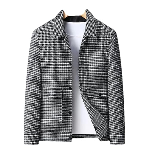 BoShiNuo Herrenjacke Revershemd Freizeitmantel Frühling und Herbst Jugendanzugjacke Herrenblazer Gray S von BoShiNuo