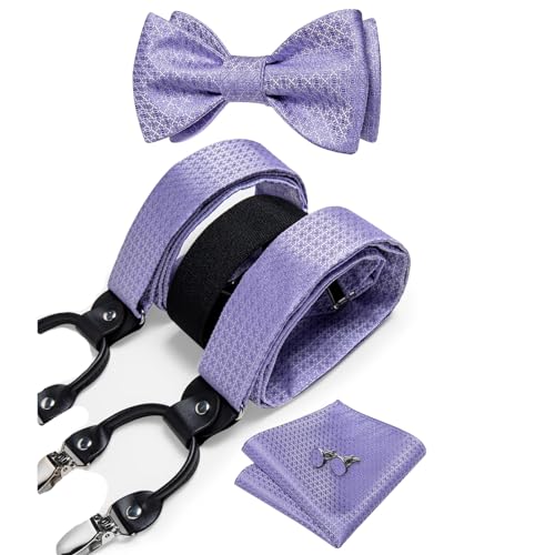 BoShiNuo Verstellbare Paisley-Hosenträger zum Selbstbinden mit Fliege und Einstecktuch Manschettenknöpfe Set mit 6 Clips mentale elastische klassische Träger BDTZ-4076-LH3120 BoShiNuo Verstellbare Paisley-Hosenträger zum Selbstbinden mit Fliege und Einstecktuch Manschettenknöpfe Set mit 6 Clips mentale elastische klassische Träger BDTZ-4076-LH3120 von BoShiNuo