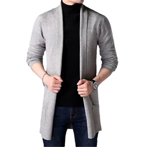 Männer Dünne Strickjacke Pullover Frühling Herbst Solide Pullover Boden Langarm Herren Slim Fit Strickjacke Pullover Khaki L von BoShiNuo
