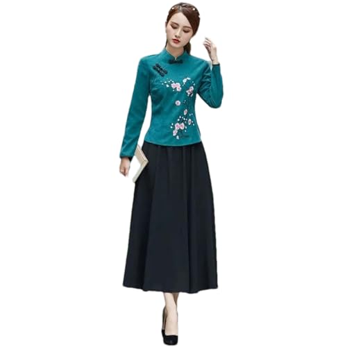 Traditionelles chinesisches Cheongsam-Hemd Retro-Stil solide Damen-Tang-Anzug lässige Mandarin-Kragen-Bluse Qipao-Oberteil EN8 Set 3 XS Traditionelles chinesisches Cheongsam-Hemd Retro-Stil solide Damen-Tang-Anzug lässige Mandarin-Kragen-Bluse Qipao-Oberteil EN8 Set 3 XS von BoShiNuo