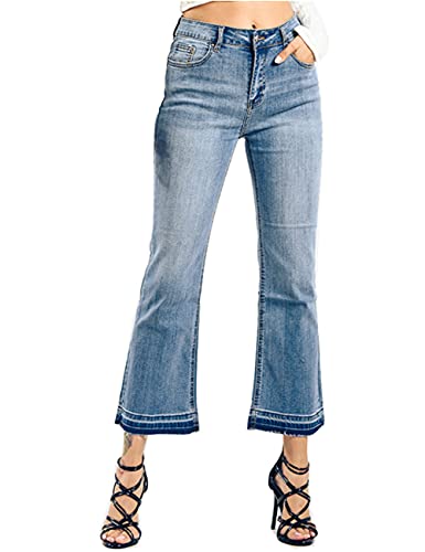 Boan Damen Slim Hose Ninth Pants Jeans Denim Denim Jeans Denim Normale Größe Große Größe Plus, blau, 40 von Boan