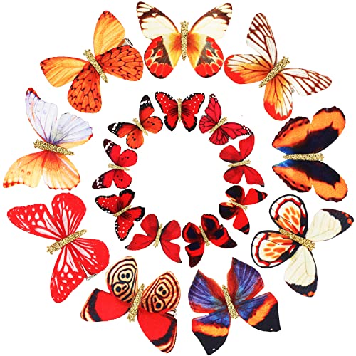 18 Stücke Schmetterling Haarspangen Glitter Haarspangen Schmetterling Schnappen Haarspangen für Jugendliche Frauen Haarschmuck (Frische Stile) von Boao