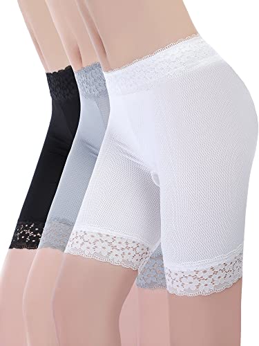 Boao Spitzen Shorts Sicherheitshosen Leggings (Schwarz, Grau, Weiß, XXL-XXXL) von Boao