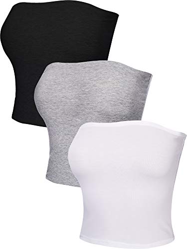 Damen Tube Top BH Trägerloser Bandeau BH Nicht-Gepolstert Drahtloser Bandeau BH Drahtlose Brarette, 3 Stücke (S Größe) von Boao