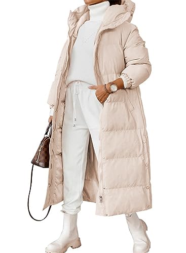 Boapond Damen Mäntel Damen Wintermantel Damen Warmer Lang Jacke Elegant Outdoor Steppmantel Lang mit Kapuze Baumwolljacke Winterparka Mantel Boapond Damen Mäntel Damen Wintermantel Damen Warmer Lang Jacke Elegant Outdoor Steppmantel Lang mit Kapuze Baumwolljacke Winterparka Mantel von Boapond