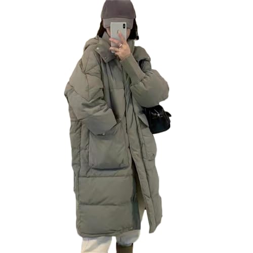 Boapond Damen Mäntel Damen Wintermantel Damen Warmer Lang Jacke Elegant Outdoor Steppmantel Lang mit Kapuze Baumwolljacke Winterparka Mantel von Boapond