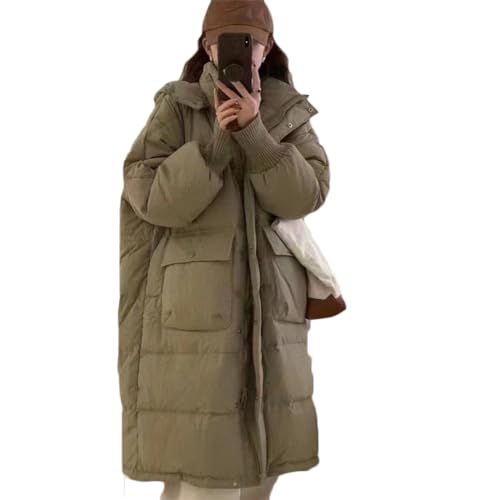 Boapond Damen Wintermantel Khaki S Elegant Lang mit Kapuze Boapond Damen Wintermantel Khaki S Elegant Lang mit Kapuze von Boapond