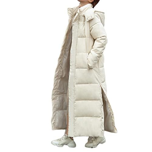 Boapond Damen Wintermantel Damen Warmer Winter Steppmantel mit Kapuze Winterdicke Winterjacke Langarm Damen Mantel Windjacke Freizeitmantel von Boapond