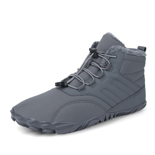 Boapond Winter Barfußschuhe Damen Herren Wasserdicht Barfussschuhe Barefoot Shoes Schnell Trocknend Traillaufschuhe Wanderschuhe rutschfeste Stiefel von Boapond