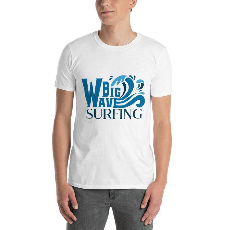 Big Wave Surfing Surfen Wellenreiten Große Wellen Kurzärmeliges Unisex-T-Shirt Big Wave Surfing Surfen Wellenreiten Große Wellen Kurzärmeliges Unisex-T-Shirt von BoardsportsMerch