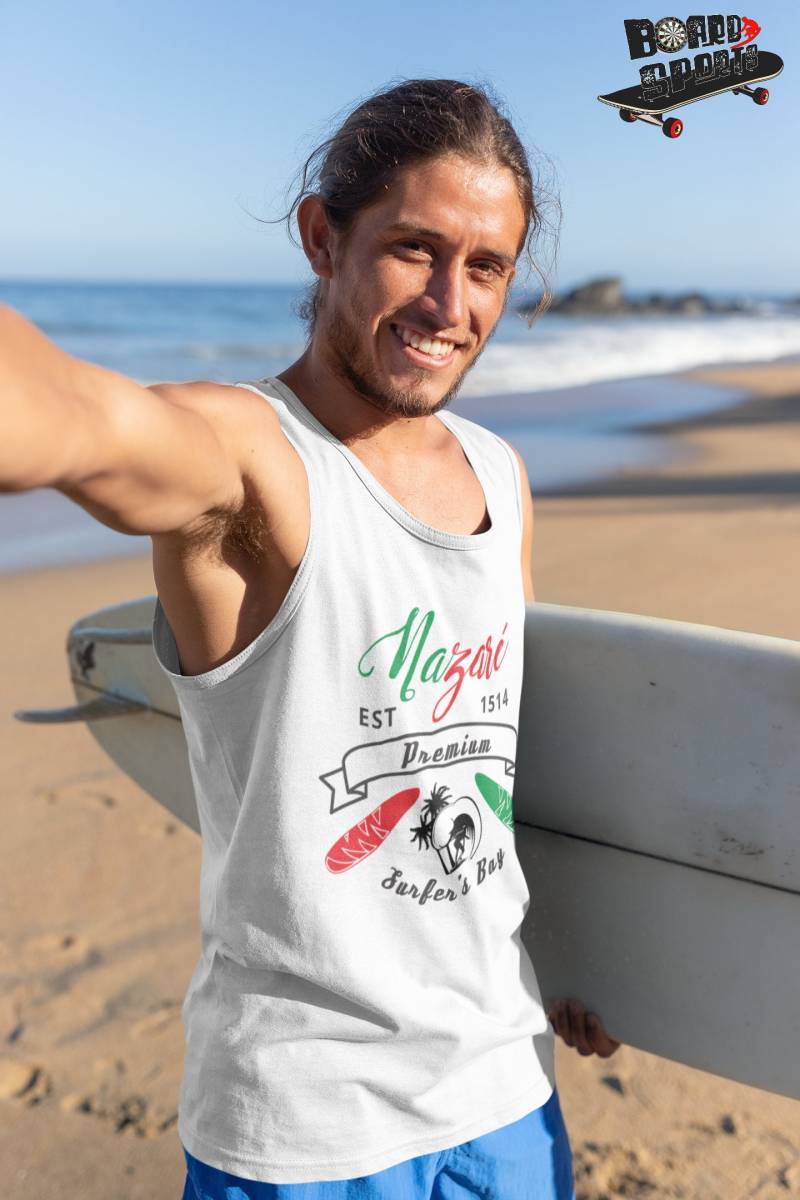 Nazaré Premium Surfer's Bay Kurzärmeliges Unisex-T-Shirt Nazaré Premium Surfer's Bay Kurzärmeliges Unisex-T-Shirt von BoardsportsMerch