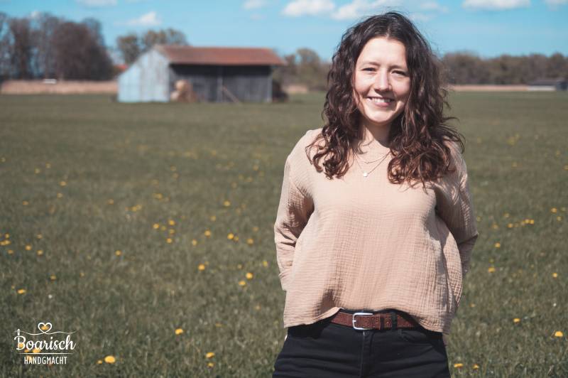 Bio-Musselin Bluse "Chiara" Für Damen, 100 % Baumwolle | Bio von Boarischhandgmacht