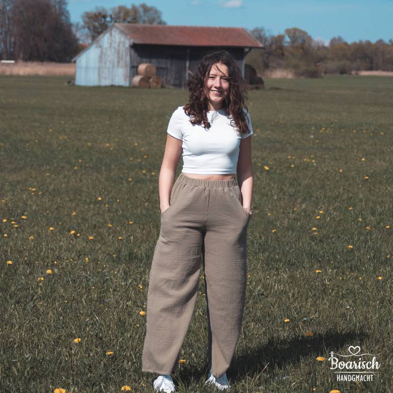 Bio-Musselin Culotte "Lena", Für Damen Aus 100 % Baumwolle | Bio von Boarischhandgmacht