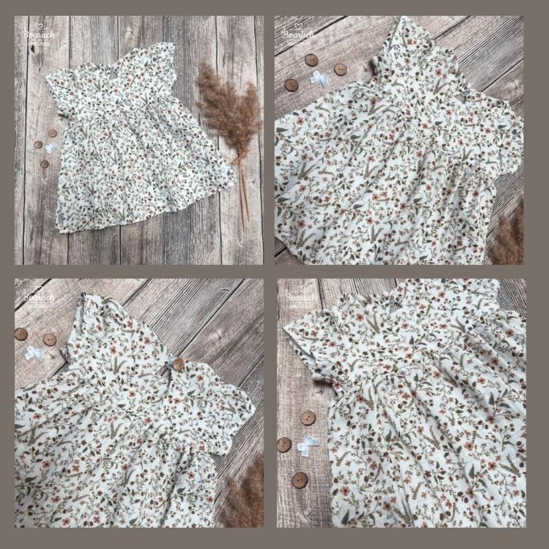 Musselinkleid Sommer "Blumenwiese" Mit Rüschenärmeln Musselinkleid Sommer "Blumenwiese" Mit Rüschenärmeln von Boarischhandgmacht