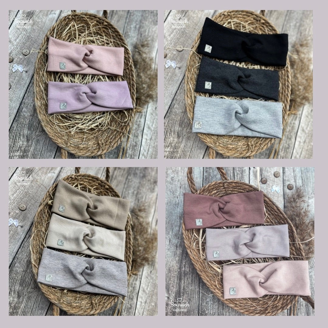 stirnband Waffeljersey 100 % Baumwolle Damen, Verschiedene Farben stirnband Waffeljersey 100 % Baumwolle Damen, Verschiedene Farben von Boarischhandgmacht