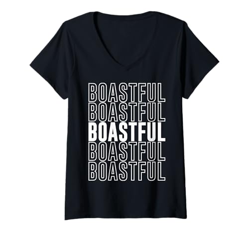 Damen Prahlerisch T-Shirt mit V-Ausschnitt von Boastful Apparel
