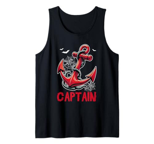 Captain Halloween Anchor Costume Cruise Ship Boat Lover Kids Tank Top von Boating Halloween Costume