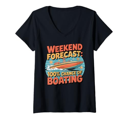 Damen Boot Stuff Boot Must Haves Motor Boater Bootfahren T-Shirt mit V-Ausschnitt Damen Boot Stuff Boot Must Haves Motor Boater Bootfahren T-Shirt mit V-Ausschnitt von Boating Must Haves Boating Accessories For Men