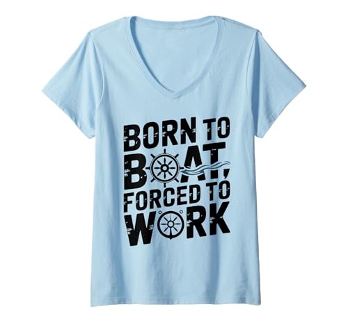 Damen Boot Stuff Boot Must Haves Motor Boater Bootfahren T-Shirt mit V-Ausschnitt Damen Boot Stuff Boot Must Haves Motor Boater Bootfahren T-Shirt mit V-Ausschnitt von Boating Must Haves Boating Accessories For Men