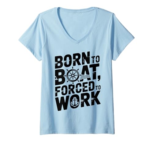 Damen Boot Stuff Boot Must Haves Motor Boater Bootfahren T-Shirt mit V-Ausschnitt Damen Boot Stuff Boot Must Haves Motor Boater Bootfahren T-Shirt mit V-Ausschnitt von Boating Must Haves Boating Accessories For Men