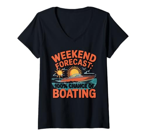 Damen Boot Stuff Boot Must Haves Motor Boater Bootfahren T-Shirt mit V-Ausschnitt Damen Boot Stuff Boot Must Haves Motor Boater Bootfahren T-Shirt mit V-Ausschnitt von Boating Must Haves Boating Accessories For Men