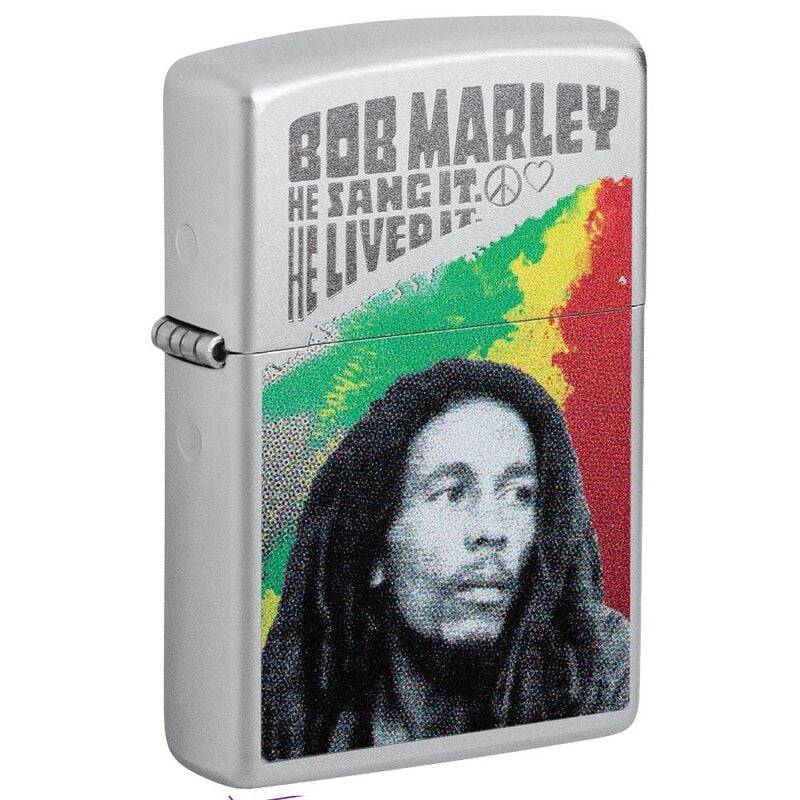Bob Marley Zippo - Satin Chrome Feuerzeug multicolor von Bob Marley