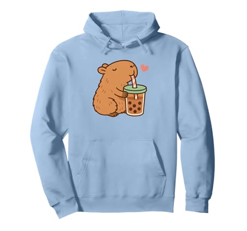 Mädchen Capybara Boba Cute Pullover Hoodie von Boba Capybara