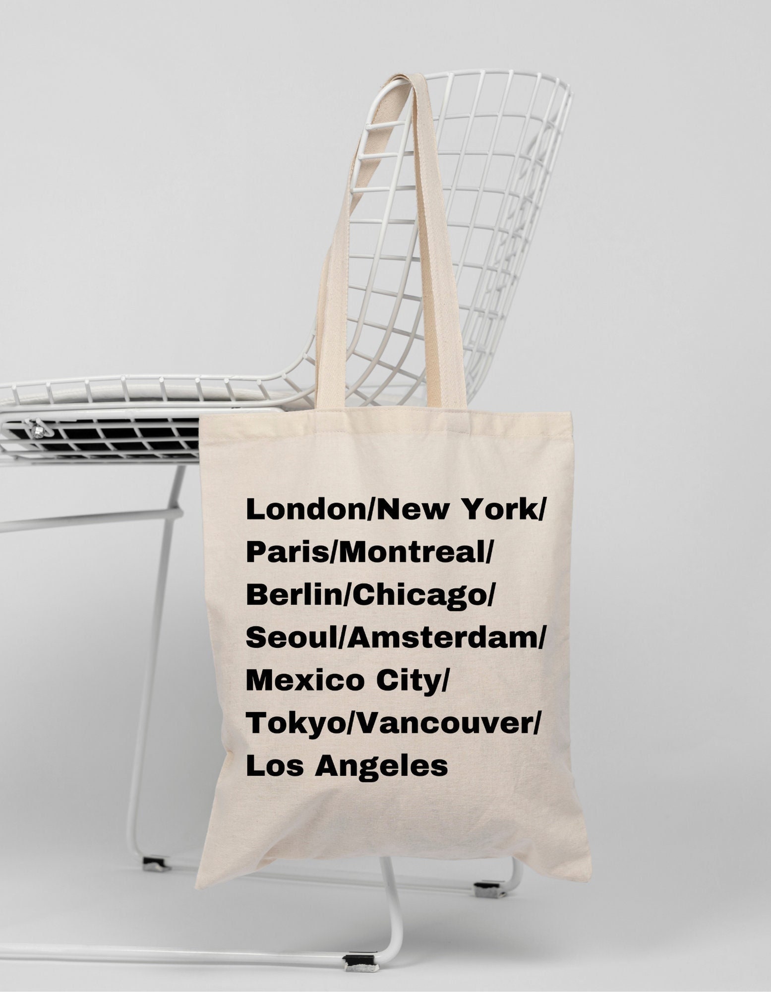 London Paris New York City Name Canvas Tragetasche, Buch Tasche, Stadt Geschenk Tragetasche von BobandJaneCo