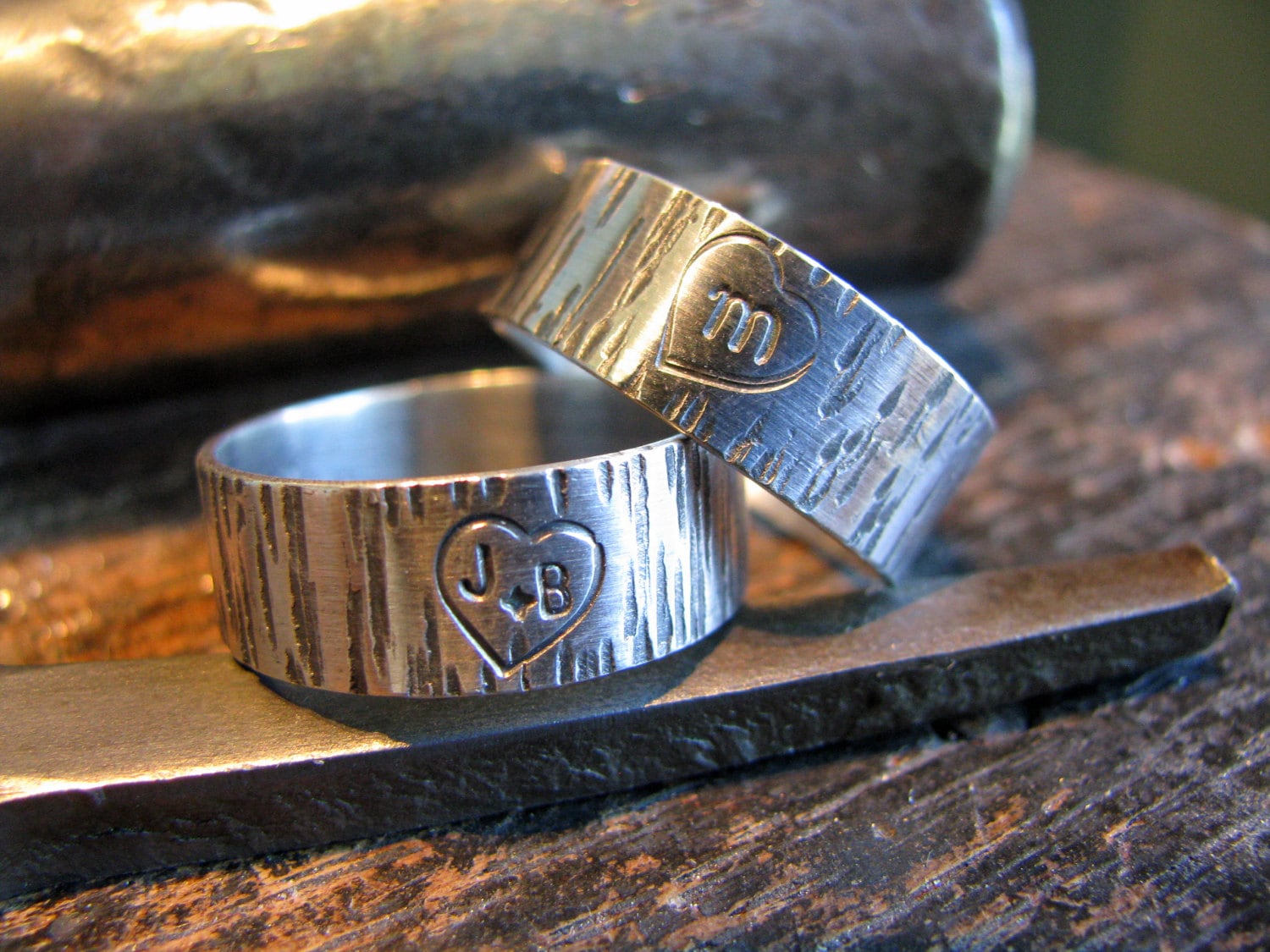 Herz Auf Baumrinde Sterling Silber Ring Für Sie Herz Auf Baumrinde Sterling Silber Ring Für Sie von BobbiShafferIngram