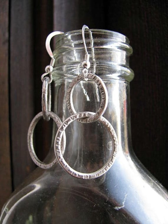 sterling Silber Doppel Hoop Ohrringe sterling Silber Doppel Hoop Ohrringe von BobbiShafferIngram