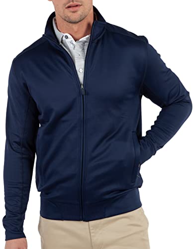 Bobby Jones Golf Apparel - Performance RTJ Interlock Jacke mit durchgehendem Reißverschluss für Herren, Marineblau, S Bobby Jones Golf Apparel - Performance RTJ Interlock Jacke mit durchgehendem Reißverschluss für Herren, Marineblau, S von Bobby Jones