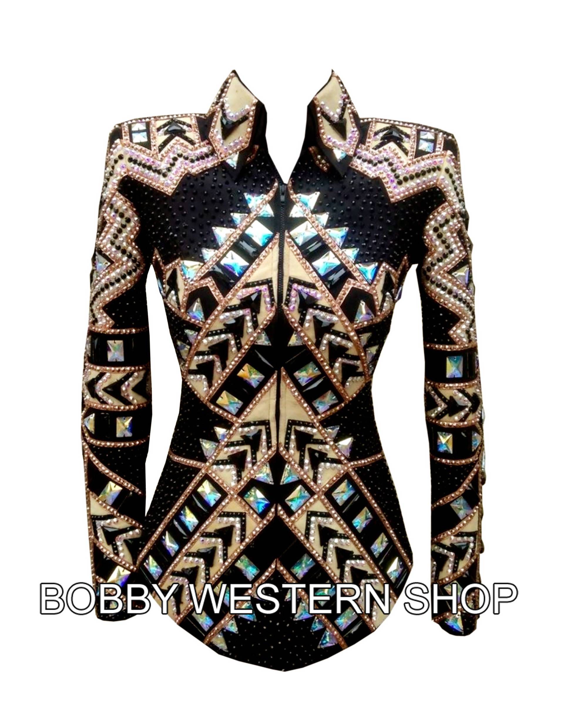 Meistverkaufte Kupfer Und Gold Mit Schwarzer Basis Show Jacke Rodeo Königin Kleid Reiten Showmanship Sportsmanship Horsemanship Pleasure von BobbyWesternShop