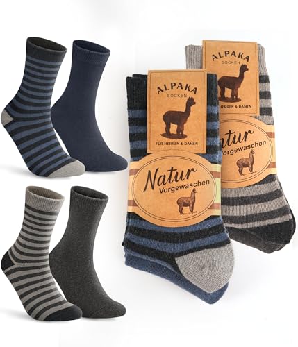 Bobelle Wear Wintersocken Herren 43-46,Wollsocken Damen Alpaka Socken Warme Dicke Flauschige Strick Thermosocken 4 Paar Multicolor02 Bobelle Wear Wintersocken Herren 43-46,Wollsocken Damen Alpaka Socken Warme Dicke Flauschige Strick Thermosocken 4 Paar Multicolor02 von Bobelle Wear