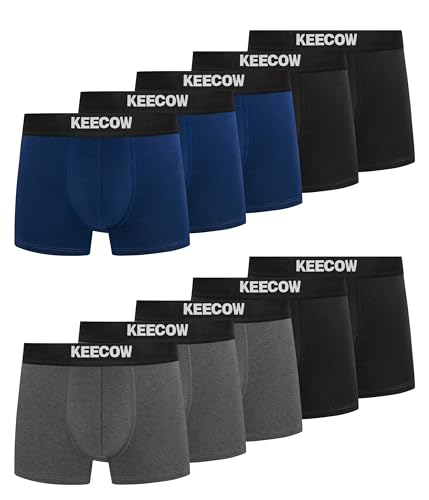 Boxershorts Herren 10er Pack, Unterhosen Männer Unterwäsche Retroshorts Baumwolle Atmungsaktive (DE/NL/SE/PL, Alphanumerisch, XXL, Regular, Regular, Mehrfarbig 02) von Bobelle