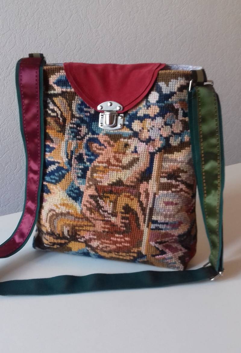 Umhängetasche Aus Leder Und Canvas von BobineEnScene