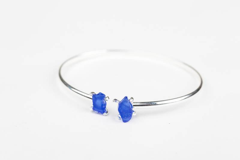 Armreif Blaues Seeglas von BobineStudio