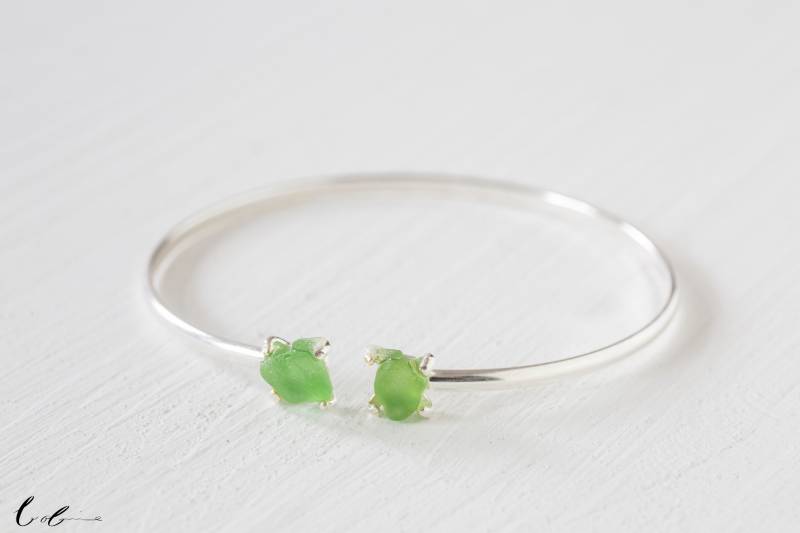 Armreif Grünes Seeglas von BobineStudio