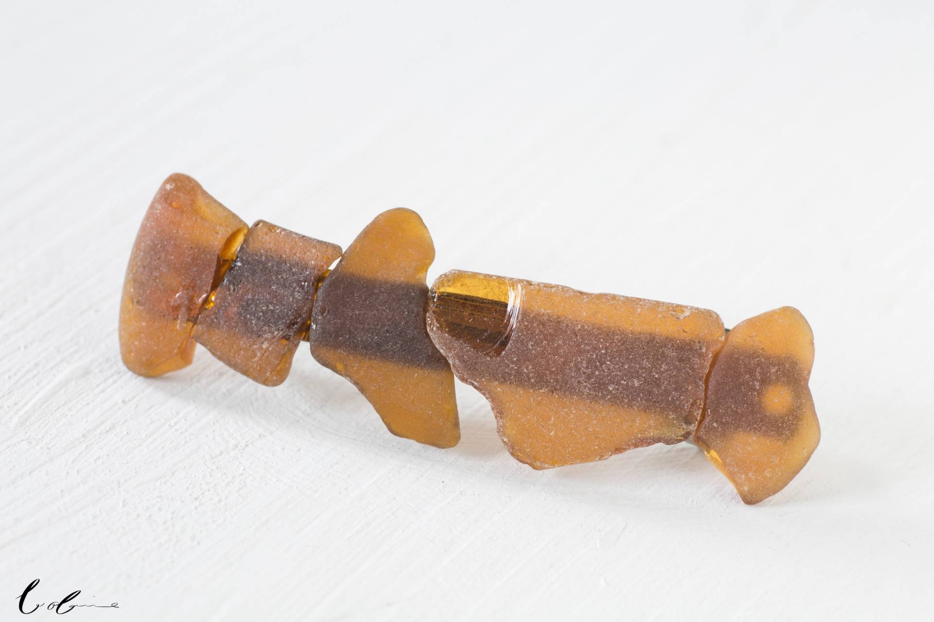 Haarspange Braunes Seeglas von BobineStudio