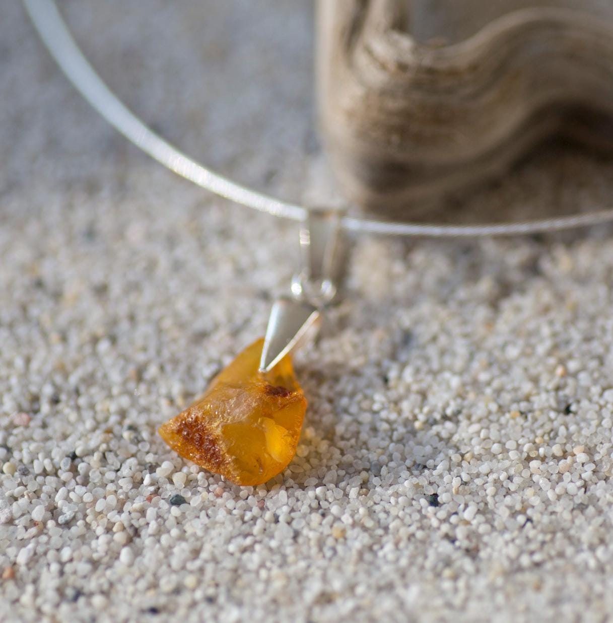 Halskette Roher Bernstein von BobineStudio