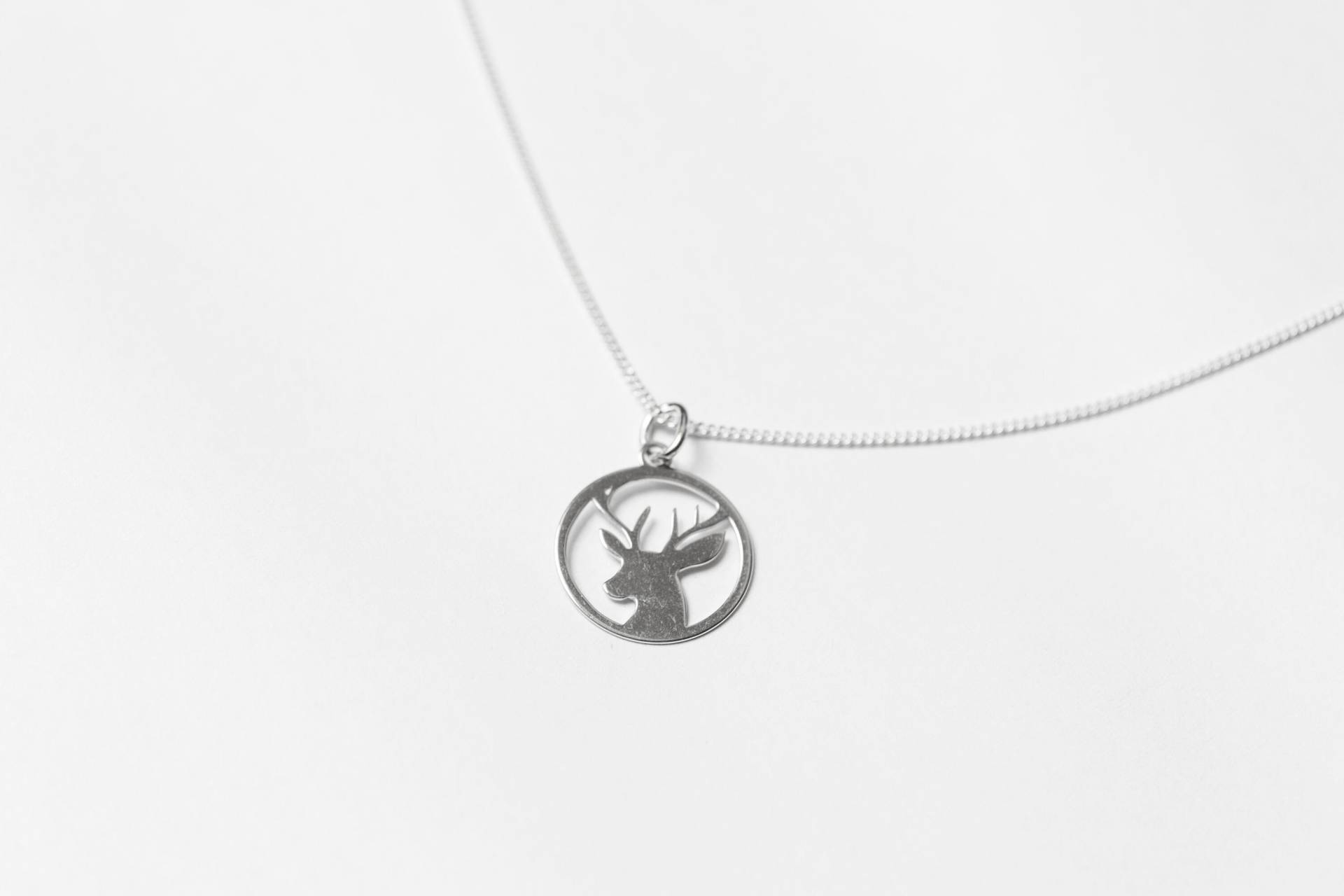 Hirsch Halskette Aus 925 Sterling Silber von BobineStudio