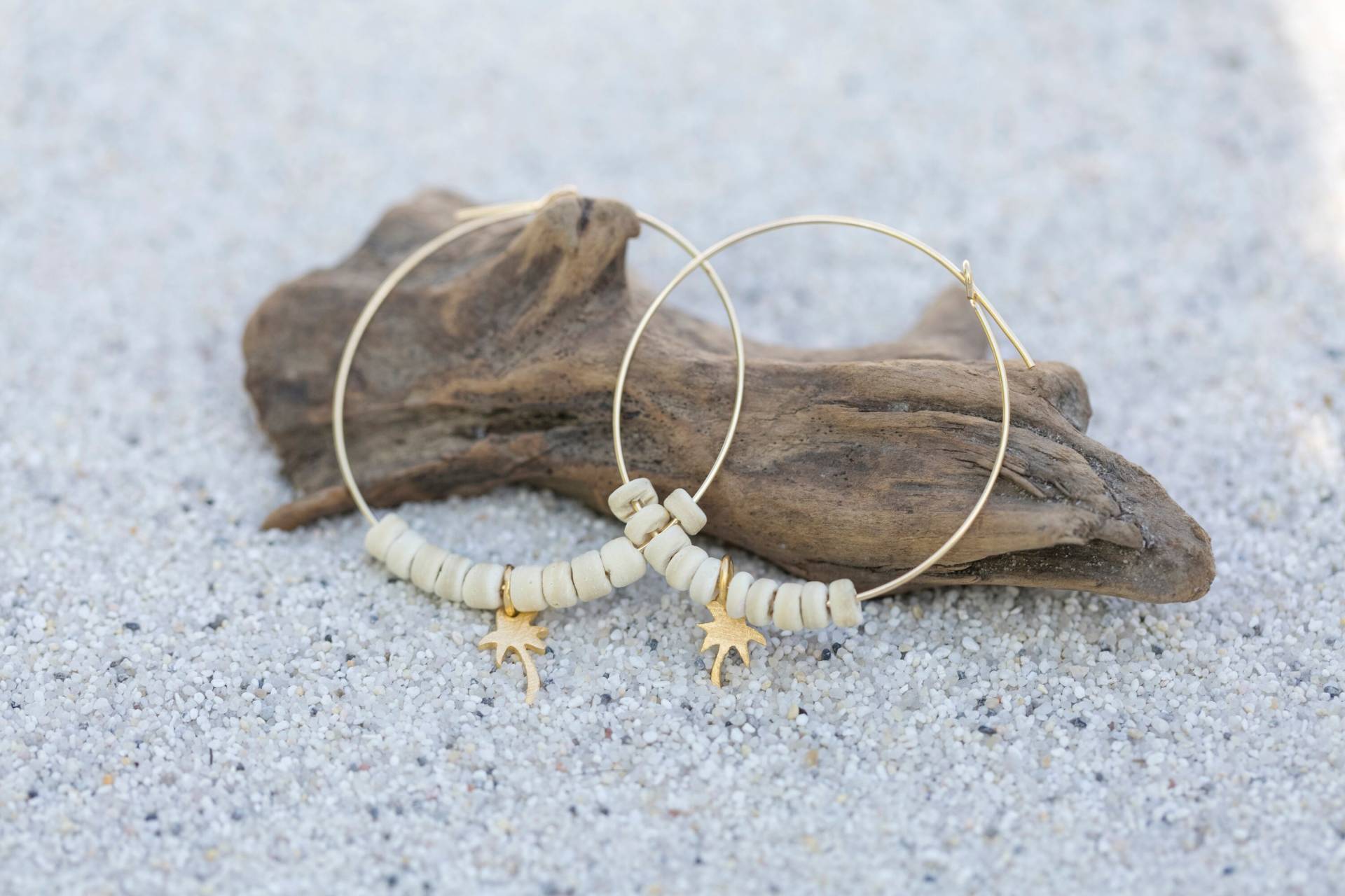 Sommer Creolen, Boho Stil, 925 Silber von BobineStudio