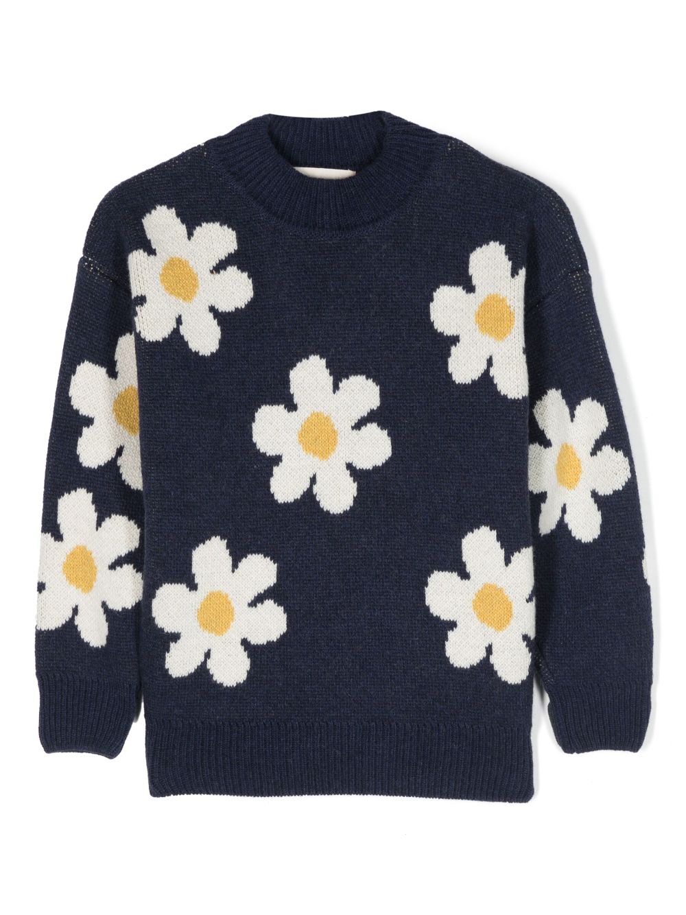 Bobo Choses Big Flower Intarsien-Pullover - Blau von Bobo Choses